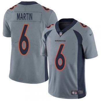 Youth Nike Broncos #6 Sam Martin Gray Stitched NFL Limited Inverted Legend Jersey