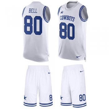 Nike Cowboys #80 Blake Bell White Team Color Men's Stitched NFL Limited Tank Top Suit Jersey