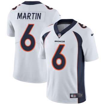 Youth Nike Broncos #6 Sam Martin White Stitched NFL Vapor Untouchable Limited Jersey