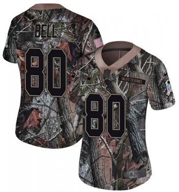 Women's Nike Cowboys #80 Blake Bell Camo Stitched NFL Limited Rush Realtree Jersey