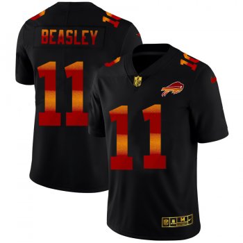 Buffalo Bills #11 Cole Beasley Men's Black Nike Red Orange Stripe Vapor Limited NFL Jersey