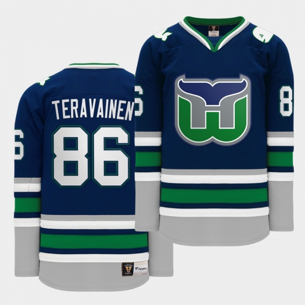 Teuvo Teravainen #86 Hartford Heritage Whalers Night 2020 Throwback Men's Jersey