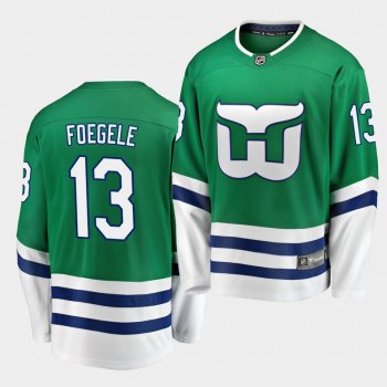 Warren Foegele #13 Hurricanes Whalers Night Green Breakaway Jersey