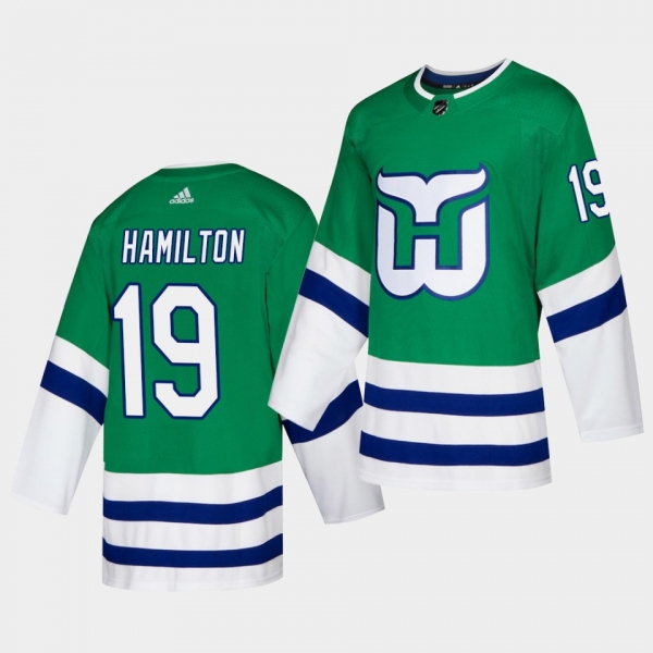 Dougie Hamilton #19 Hurricanes Whalers Night Adidas Green Jersey