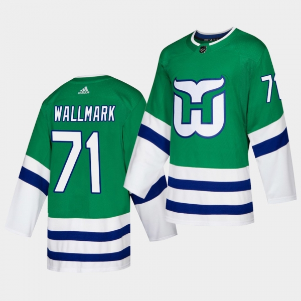 Lucas Wallmark #71 Hurricanes Whalers Night Adidas Green Jersey