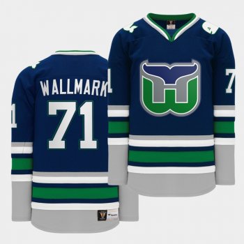 Lucas Wallmark #71 Hartford Heritage 2020 Whalers Night Navy Throwback Jersey