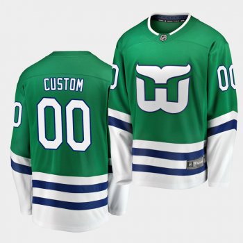 Custom #00 Hurricanes Whalers Night Green Breakaway Jersey