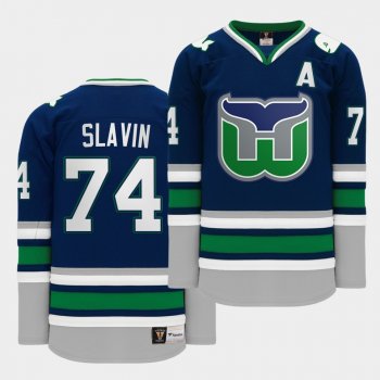 Jaccob Slavin #74 Hartford Heritage Whalers Night 2020 Throwback Men's Jersey