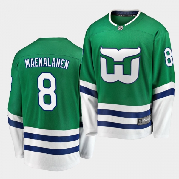 Saku Maenalanen #8 Hurricanes Whalers Night Green Breakaway Jersey