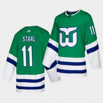 Jordan Staal #11 Hurricanes Whalers Night Adidas Green Jersey