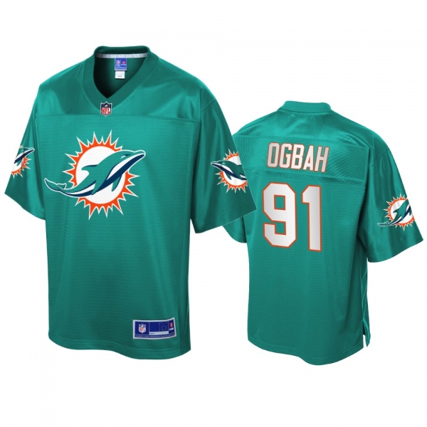 Miami Dolphins Emmanuel Ogbah Aqua Icon Jersey - Men's