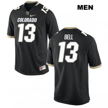 no. 13 Stitched Maurice Bell Authentic Nike Colorado Buffaloes Black Mens College Football Game Jersey