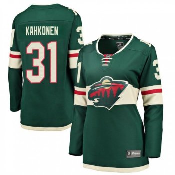 Women's Kaapo Kahkonen Minnesota Wild Fanatics Branded Green Breakaway Home Jersey