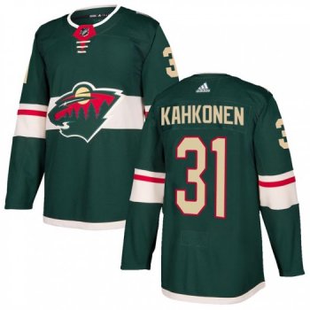 Kaapo Kahkonen Minnesota Wild Men's Adidas Authentic Green Home Jersey