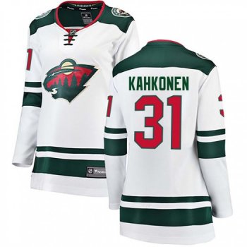 Women's Kaapo Kahkonen Minnesota Wild Fanatics Branded White Breakaway Away Jersey