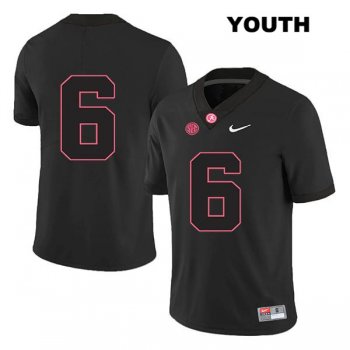 Youth Stitched Alabama Crimson Tide Nike Black DeVonta Smith Legend Authentic no. 6 College Football Jersey - No Name