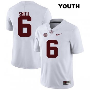 Youth Legend Alabama Crimson Tide White DeVonta Smith Stitched Authentic Nike no. 6 College Football Jersey