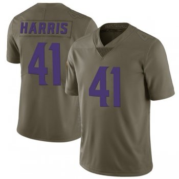 Men's Anthony Harris Minnesota Vikings Limited Green 2017 Salute to Service Jersey