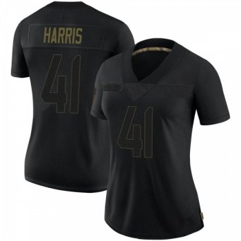 Women's Anthony Harris Minnesota Vikings Limited Black 2020 Salute To Service Jersey