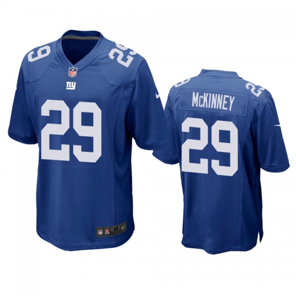 New York Giants Xavier McKinney Royal Game Jersey