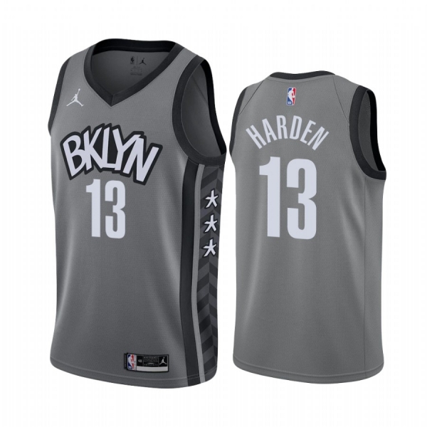 James Harden Brooklyn Nets 2020-21 Gray Statement Jersey 2020 Trade