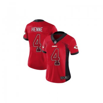 Women's Limited Chad Henne Red Jersey - #4 Football Kansas City Chiefs Rush Drift Fashion