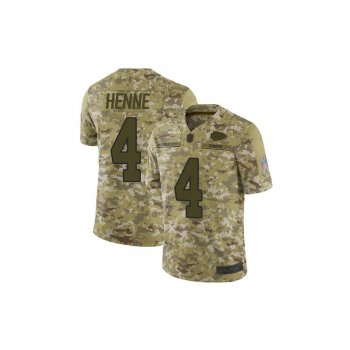 Limited Men's Chad Henne Camo Jersey - #4 Football Kansas City Chiefs 2018 Salute to Service