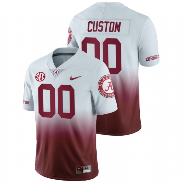 Men's Alabama Crimson Tide Custom Gradient College Football Color Crash Jersey