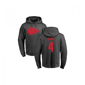 Chad Henne Ash One Color - #4 Football Kansas City Chiefs Pullover Hoodie