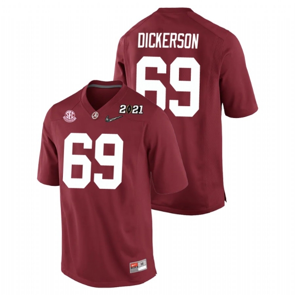 Youth Alabama Crimson Tide Landon Dickerson Crimson 2021 National Championship Replica Jersey