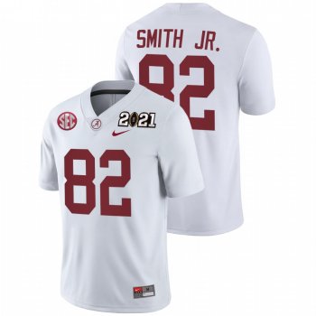 Men Alabama Crimson Tide Irv Smith Jr. White 2021 Rose Bowl Champions College Football Playoff Away Jersey