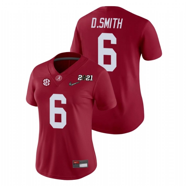 Women's Alabama Crimson Tide DeVonta Smith Crimson 2021 National Championship College Football Jersey