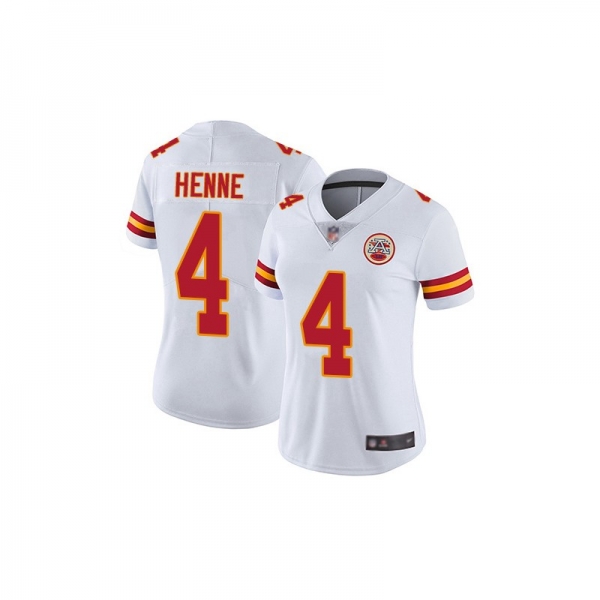 Women's Elite Chad Henne White Road Jersey - #4 Football Kansas City Chiefs Vapor Untouchable