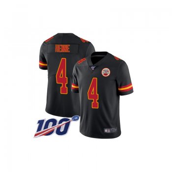 Limited Men's Chad Henne Black Jersey - #4 Football Kansas City Chiefs 100th Season Rush Vapor Untouchable