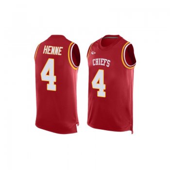 Limited Men's Chad Henne Red Jersey - #4 Football Kansas City Chiefs Player Name & Number Tank Top