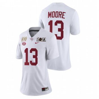 Women's Alabama Crimson Tide Malachi Moore White 3X CFP National Championship Limited Jersey