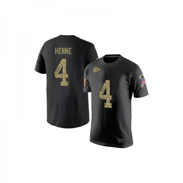 Chad Henne Black/Camo Salute to Service - #4 Football Kansas City Chiefs T-Shirt