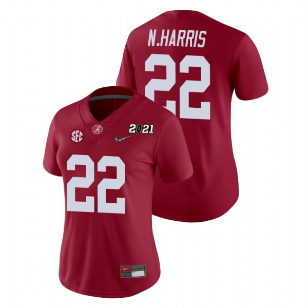 Women's Alabama Crimson Tide Najee Harris Crimson 2021 National Championship College Football Jersey