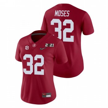 Women's Alabama Crimson Tide Dylan Moses Crimson 2021 National Championship College Football Jersey