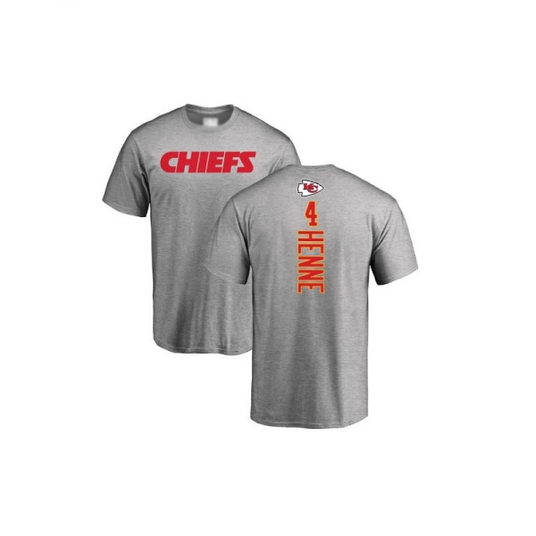 Chad Henne Ash Backer - #4 Football Kansas City Chiefs T-Shirt