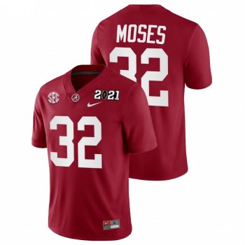 Men Alabama Crimson Tide Dylan Moses Crimson 2021 Rose Bowl Champions College Football Playoff Home Jersey