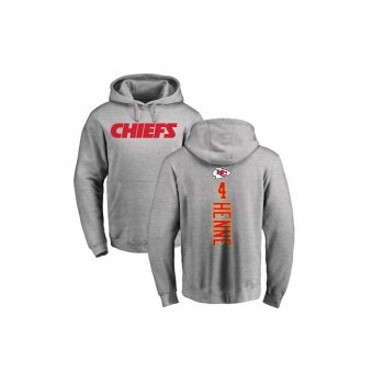 Chad Henne Ash Backer - #4 Football Kansas City Chiefs Pullover Hoodie