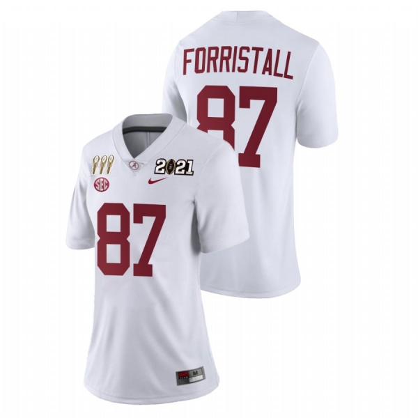 Women's Alabama Crimson Tide Miller Forristall White 3X CFP National Championship Limited Jersey