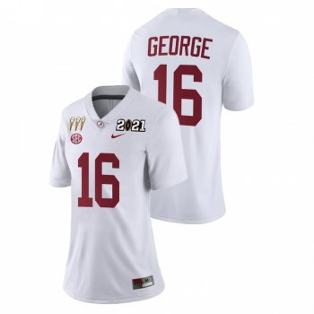 Women's Alabama Crimson Tide Jayden George White 3X CFP National Championship Limited Jersey