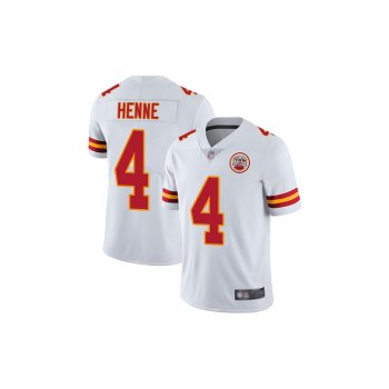 Limited Men's Chad Henne White Road Jersey - #4 Football Kansas City Chiefs Vapor Untouchable