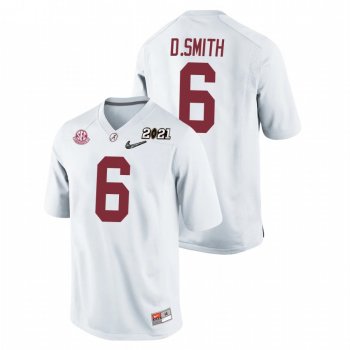 Youth Alabama Crimson Tide DeVonta Smith White 2021 National Championship Replica Jersey