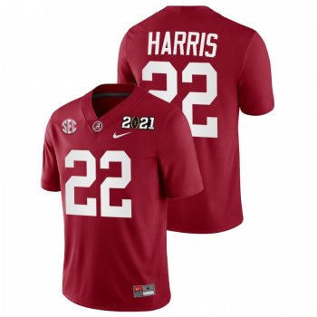 Men Alabama Crimson Tide Najee Harris Crimson 2021 Rose Bowl Champions College Football Playoff Home Jersey