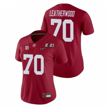 Women's Alabama Crimson Tide Alex Leatherwood Crimson 2021 National Championship College Football Jersey