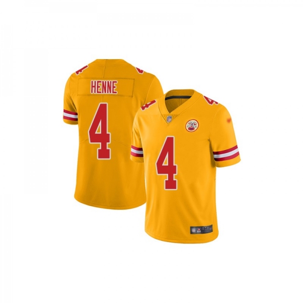 Youth Limited Chad Henne Gold Jersey - #4 Football Kansas City Chiefs Inverted Legend