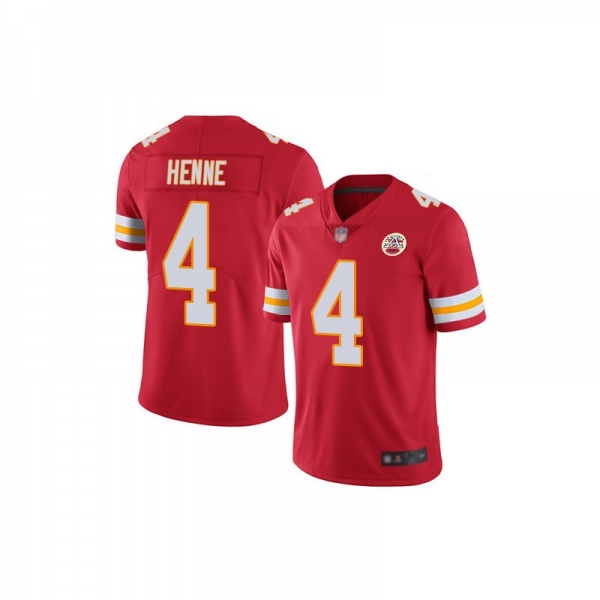 Limited Men's Chad Henne Red Home Jersey - #4 Football Kansas City Chiefs Vapor Untouchable